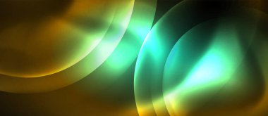 Parlak neon çevrelerde soyut arka plan