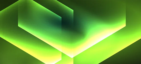 闪亮的六边形霓虹灯模板。未来数字技术概念。矢量抽象图形设计. — 图库矢量图片