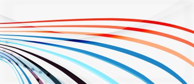 Trendy renk çizgili çizgiler dalga, herhangi bir amaç için büyük tasarım. Vektör çizgi deseni. Vektör geometrik arka plan