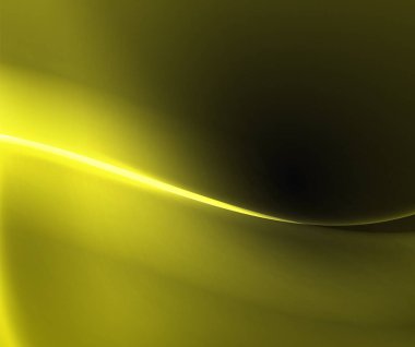 Parlak neon ışık hareket dalgaları ile karanlık alan. Soyut konsept grafik elemanı. Vektör Neon arka plan. Teknoloji arka planı