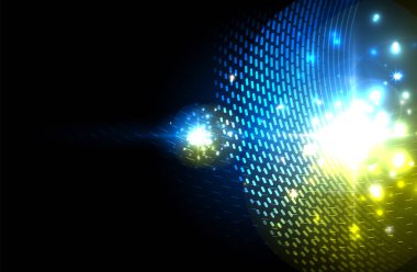 Kutlama tasarımı için soyut mavi neon yıldız arka plan. Lüks şenlikli arka plan.