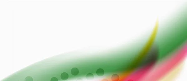 Trendy vague abstraite motif flou, lignes multicolores sur fond blanc pour la conception de papier peint. Vecteur de fond coloré. Élément vectoriel créatif . — Image vectorielle