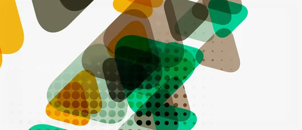 Banner con diseño geométrico de triángulo de mosaico multicolor sobre fondo blanco. Textura abstracta. plantilla de diseño de ilustración vectorial . — Archivo Imágenes Vectoriales