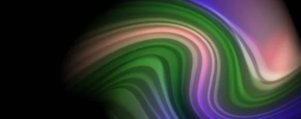 Moderne arc-en-ciel couleur liquide coulée affiche colorée. Onde forme liquide en arrière-plan de couleur noire. Composition abstraite — Image vectorielle