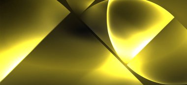 Neon parlayan techno hatları, Hi-Tech futuristik soyut arka plan. Koyu uzayda soyut şekiller ile şablon