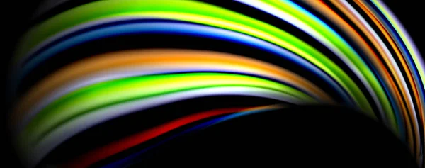 Ondes de couleurs fluides avec effets de lumière, fond abstrait vectoriel — Image vectorielle