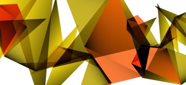 Vintage soyut üçgen mozaik kompozisyon VECTON beyaz arka plan ile şablon. Basit tasarım arka plan. Modern düz tasarım. Güzel vektör deseni.