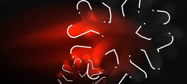 Bulanık Noel kar tanesi soyut arka plan, stilize minimal tasarım, Neon parlayan renkler. Vektör Neon arka plan. Kar arka planı