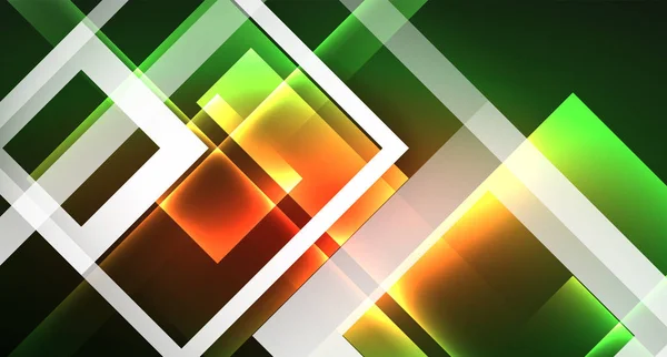 Neon geometrische abstracte achtergrond in hipster stijl op lichte achtergrond. Ruimte retro design. Kleur geometrische patroon. Vierkante vorm abstracte achtergrond. — Stockvector