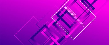 Basit kare veya dikdörtgen geometrik şekilli soyut bir arkaplan. Sıvı eğimli geometrik şablon. Çizgi tasarımı, teknoloji konsepti. Duvar Kağıdı, Sancak Arkaplanı için Vektör İllüstrasyonu