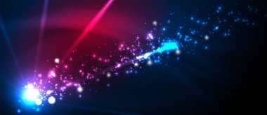 Kutlama tasarım için Fireworks karanlık gece arka plan. Mavi soyut arka plan. Doğum günü partisi. Şenlikli sanat geçmişi. Uzay arka planı. Gece partisi. Noel arifesi.