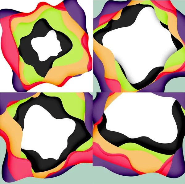 Vektor dekorativen Hintergrund. abstrakte Web-Vorlage mit ausgeschnittenem 3D-Papier abstrakte Wellen auf hellem Hintergrund für Dekorationsdesign. — Stockvektor