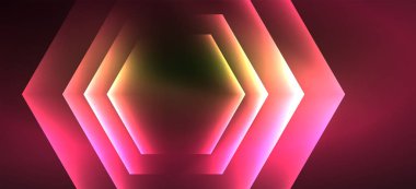 Vintage holografik parlak neon renk ışık, herhangi bir amaç için büyük tasarım. Soyut sihirli hareket arka planı. Vintage sinema konsepti. Teknoloji arka planı.