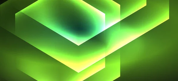 Shiny hexagon neon template. Futuristic digital technology concept. Vector abstract graphic design. — Stock Vector