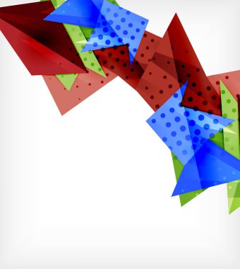 Modern origami kartı. Modern origami tasarım elemanı. Renk geometrik desen. Soyut düşük poli arka plan. Sunu şablonu.