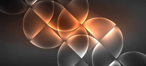 Neon glühende Techno-Linien, futuristischer Hi-Tech-Hintergrund. Vorlage mit abstrakten Formen im dunklen Raum — Stockvektor
