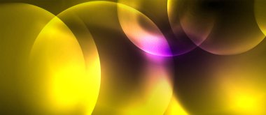 Çevrelerle parlak neon renk ışığı soyut arka plan