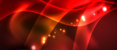 Neon renk dalgası hatları soyut arka plan, sihirli techno futuristik ışık