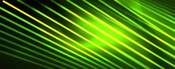 Conceito de linhas de luz neon vetorial, fundo abstrato — Vetor de Stock