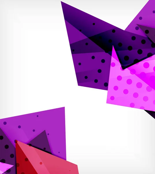 Moderne origami kaart. Moderne origami design element. Kleur geometrische patroon. Abstracte laag-poly achtergrond. Presentatie sjabloon. — Stockvector