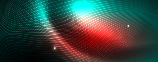 Parlak neon vektör dalga çizgi soyut arka plan, hareket kavramı