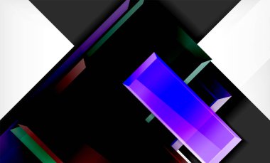 Parlak renkli kare şekil blokları geometrik arka plan