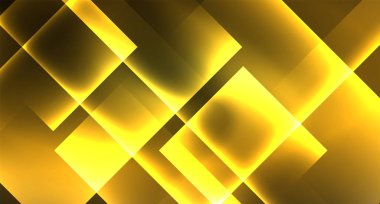 Parlak neon tasarım kare şekil soyut arka plan. Retro vektör soyut tasarım afiş şablonu