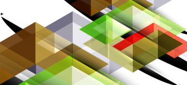 Soyut kavramı üçgen grafik elemanı. Teknoloji arka planı. Afiş, poster şablonu