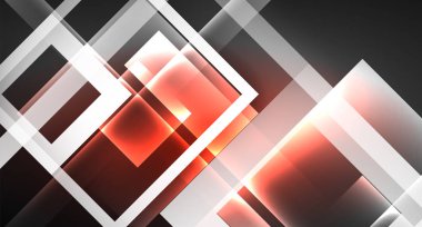 Siyah, modern şablon neon parlak renk kareler