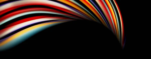 Υγρό χρώμα ουράνιο τόξο στυλ αφηρημένο φόντο, techno μοντέρνο σχεδιασμό για το μαύρο — Διανυσματικό Αρχείο
