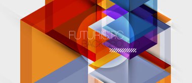 Parlak renk altıgen geometrik kompozisyon arka plan, iş sunumu şablonu