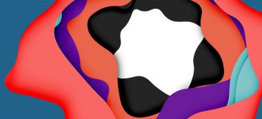 Soyut Web tasarımı için soyut dalgalar kesti. Renk geometrik deseni. Vektör soyut geometrik dinamik desen çerçevesi