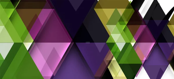 Πολύχρωμα επαναλαμβανόμενα τρίγωνα μοντέρνα γεωμετρικά σε σύγχρονο στυλ σε λευκό φόντο. Αφηρημένο γεωμετρικό σχήμα. Μοντέρνα κομψή υφή — Διανυσματικό Αρχείο