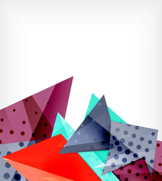 Moderne origami kaart. Moderne origami design element. Kleur geometrische patroon. Abstracte laag-poly achtergrond. Presentatie sjabloon. — Stockvector