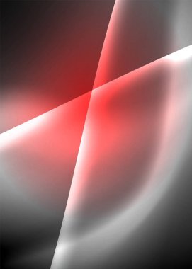 Parlak neon ışık hareket dalgaları ile karanlık alan. Soyut konsept grafik elemanı. Vektör Neon arka plan. Teknoloji arka planı