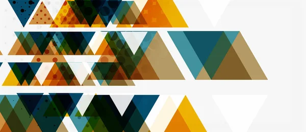 Banner com design geométrico triangular em mosaico multicolorido sobre fundo branco. Textura abstrata. Modelo de design de ilustração vetorial . —  Vetores de Stock