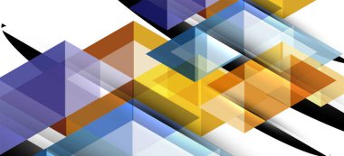 Soyut kavramı üçgen grafik elemanı. Teknoloji arka planı. Afiş, poster şablonu