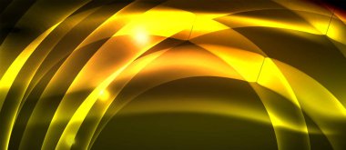 Neon parlak ışık parlayan dalga hatları