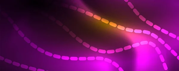 Lumineux néon lignes techno magique arrière-plan futuriste, concept de lumière de l'espace de l'énergie magique, fond abstrait conception de papier peint — Image vectorielle