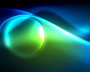 Parlak renk parlak neon soyut dalga şablonu. Soyut parlak ışık. Neon ışık parlayan etkisi. Uzay arka planı. Soyut şekil