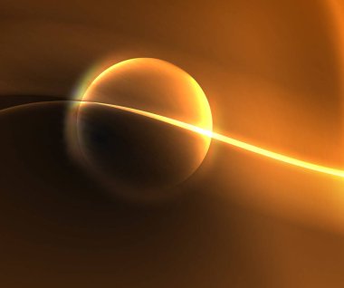 Parlak neon ışık hareket dalgaları ile karanlık alan. Soyut konsept grafik elemanı. Vektör Neon arka plan. Teknoloji arka planı