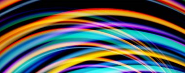 Sıvı renk gökkuşağı tarzı dalga soyut arka plan, siyah techno modern tasarım