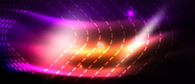 Parlayan parlak neon kareler soyut arka plan, techno modern şablon