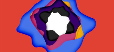 Soyut Web tasarımı için soyut dalgalar kesti. Renk geometrik deseni. Vektör soyut geometrik dinamik desen çerçevesi