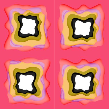 Soyut Web tasarımı için soyut dalgalar kesti. Renk geometrik deseni. Vektör soyut geometrik dinamik desen çerçevesi