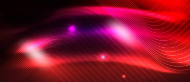 Parlayan parlak neon kareler soyut arka plan, techno modern şablon