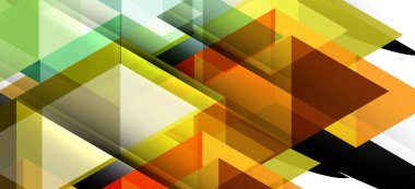 Beyaz arka planda çağdaş tarzda renkli tekrarlayan üçgenler modern geometrik. Soyut geometrik şekil. Modern şık doku