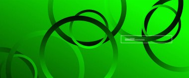 Soyut arkaplan. Geometrik daireler ve akışkan gradyan. Çizgi tasarımı, yüksek teknolojili dijital illüstrasyon. Duvar kağıdı, afiş, arkaplan, kart, kitap illüstrasyonu için vektör illüstrasyonu