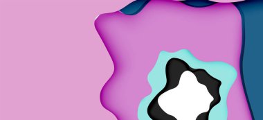 Vektör dekoratif arka plan. Dekorasyon tasarımı için ışık arka planda 3D kağıt soyut dalgalar kesilmiş soyut Web şablonu.