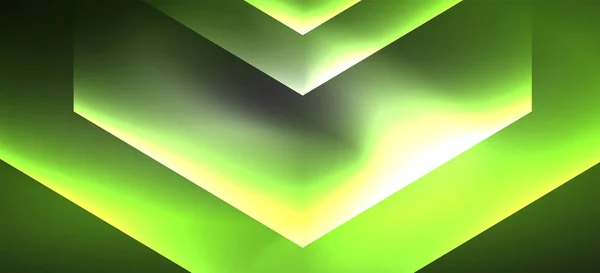 Formas de hexágono de cor néon, linhas em fundo preto. Modelo moderno para web design de pano de fundo. Quadro geométrico abstrato —  Vetores de Stock